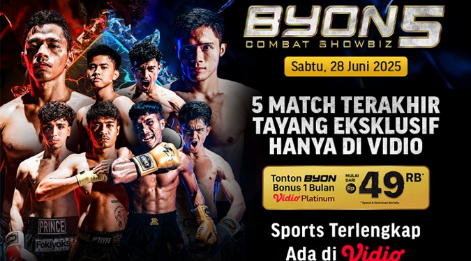 Jadwal Lengkap dan Link Streaming Byon Combat 5 Showbiz, 28 Juni 2025 Jadwal Lengkap dan Link Streaming Byon Combat 5 Showbiz, 28 Juni 2025