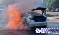 Permalink to Susah Padam! Baterai Mobil Listrik Hangus Terbakar